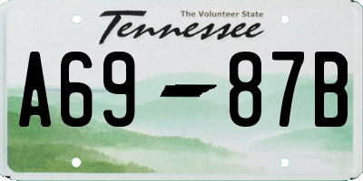 TN license plate A6987B