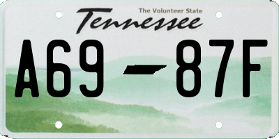 TN license plate A6987F