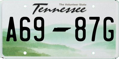 TN license plate A6987G