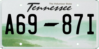 TN license plate A6987I