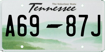 TN license plate A6987J