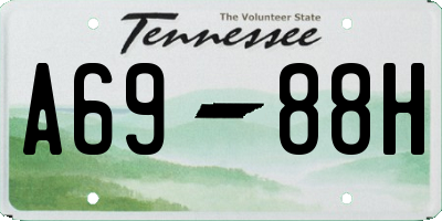 TN license plate A6988H