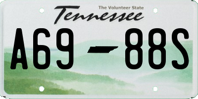 TN license plate A6988S