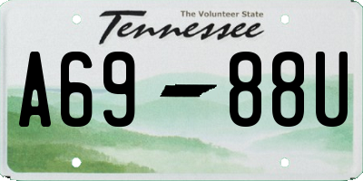 TN license plate A6988U