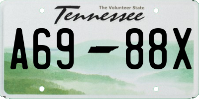 TN license plate A6988X