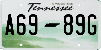 TN license plate A6989G