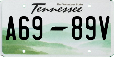 TN license plate A6989V