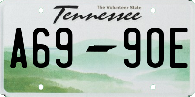 TN license plate A6990E