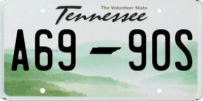 TN license plate A6990S