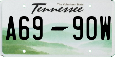 TN license plate A6990W