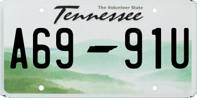 TN license plate A6991U