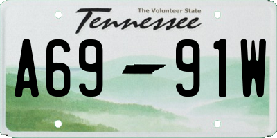 TN license plate A6991W