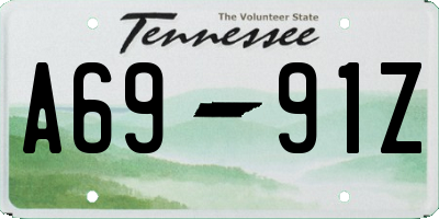 TN license plate A6991Z