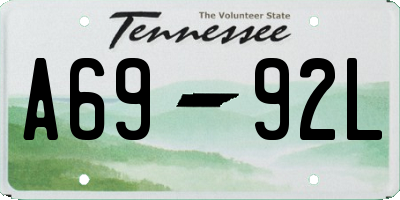 TN license plate A6992L