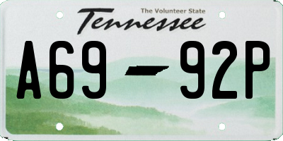 TN license plate A6992P