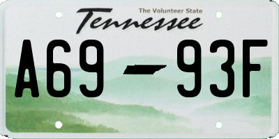 TN license plate A6993F