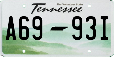 TN license plate A6993I
