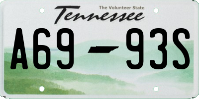 TN license plate A6993S