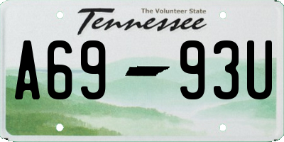 TN license plate A6993U