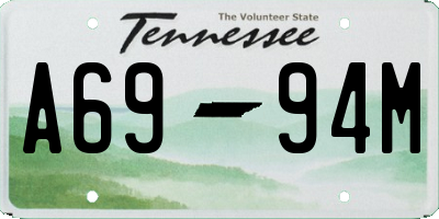 TN license plate A6994M