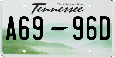 TN license plate A6996D