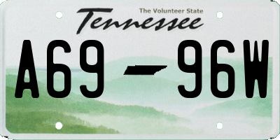 TN license plate A6996W