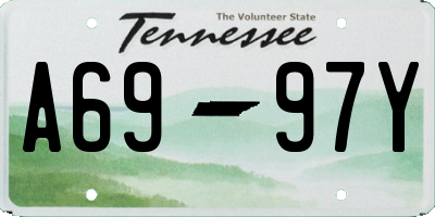 TN license plate A6997Y