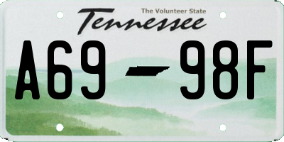 TN license plate A6998F