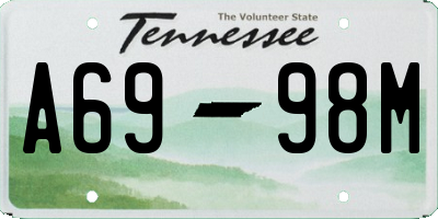 TN license plate A6998M
