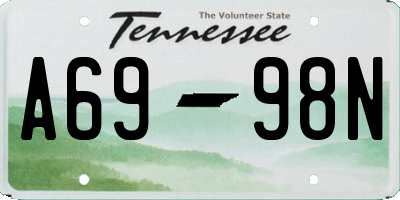 TN license plate A6998N