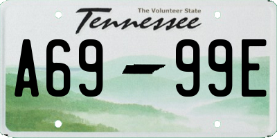 TN license plate A6999E