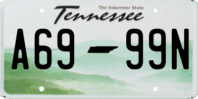TN license plate A6999N