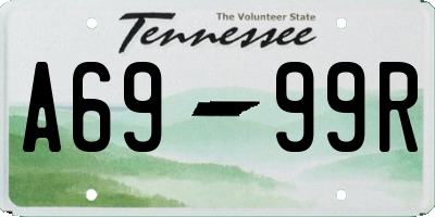 TN license plate A6999R