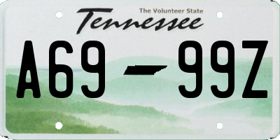 TN license plate A6999Z