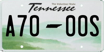 TN license plate A7000S