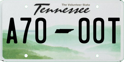 TN license plate A7000T
