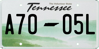 TN license plate A7005L