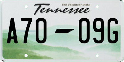 TN license plate A7009G