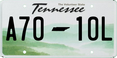 TN license plate A7010L