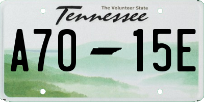 TN license plate A7015E