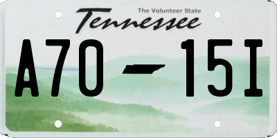 TN license plate A7015I