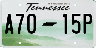 TN license plate A7015P