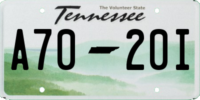 TN license plate A7020I
