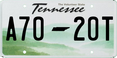 TN license plate A7020T