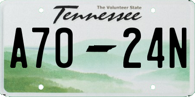 TN license plate A7024N