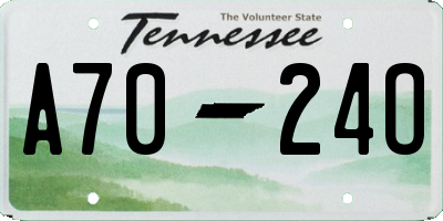TN license plate A7024O