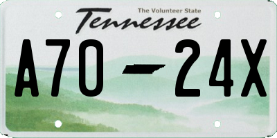 TN license plate A7024X