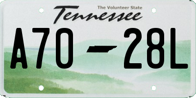 TN license plate A7028L