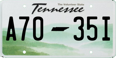 TN license plate A7035I