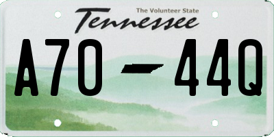TN license plate A7044Q